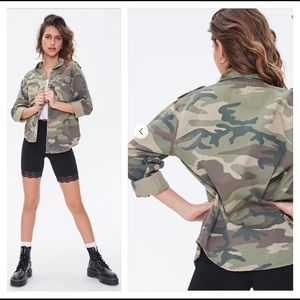 Camo shacket